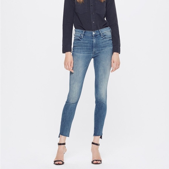 Mother Stunner Zip Ankle Step Fray Jeans Good Girls Do - Picture 1 of 8